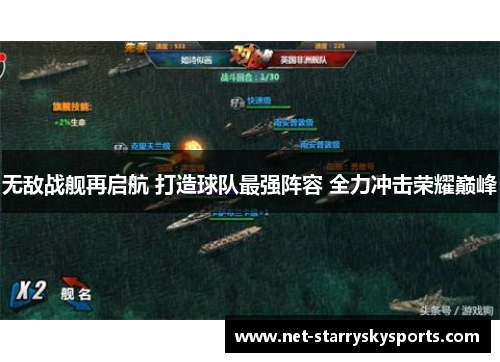 无敌战舰再启航 打造球队最强阵容 全力冲击荣耀巅峰